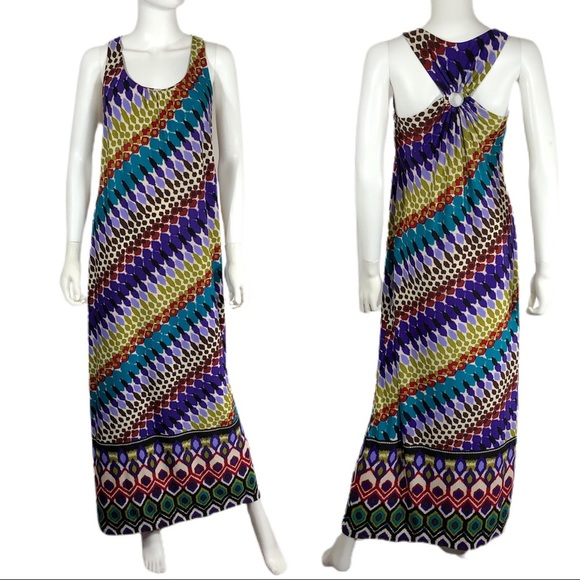 Emma & Michelle Cross Back Maxi Dress - Picture 1 of 6